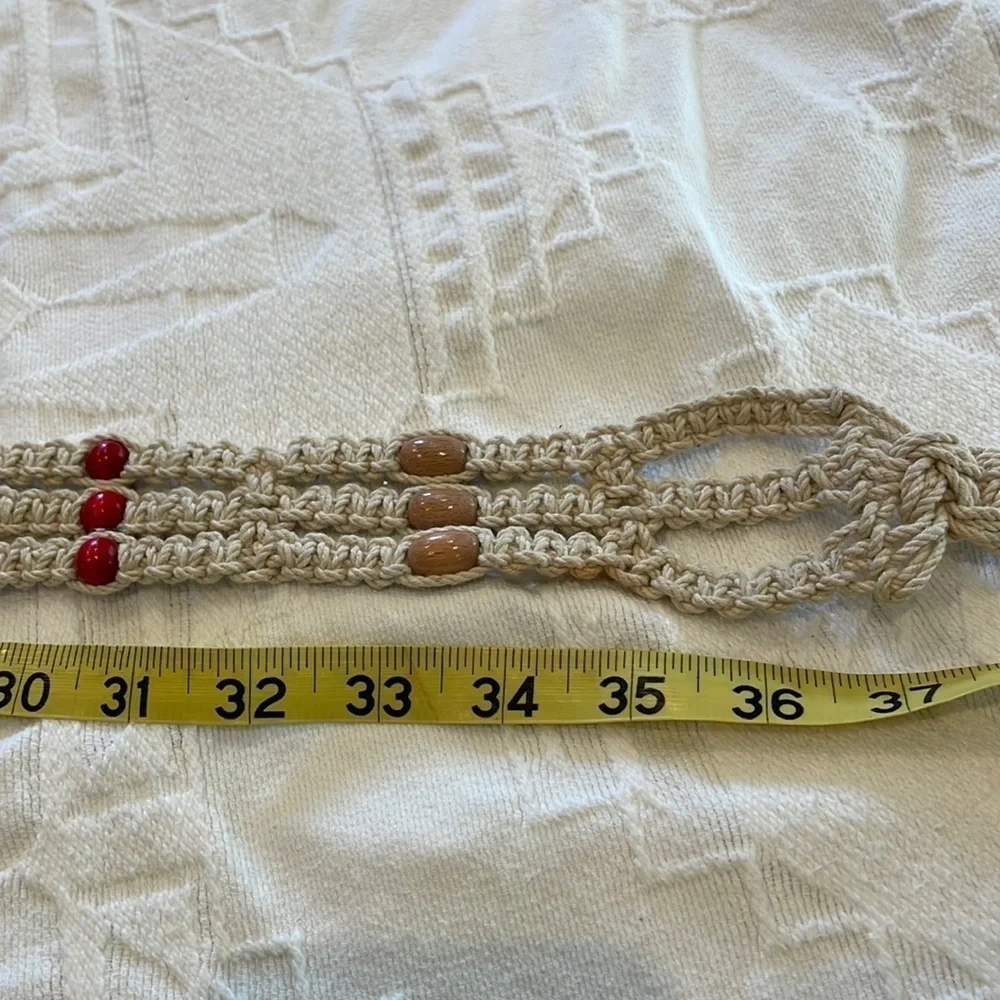 Boho Macramé Wooden Beaded Belt